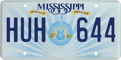MS license plate HUH644