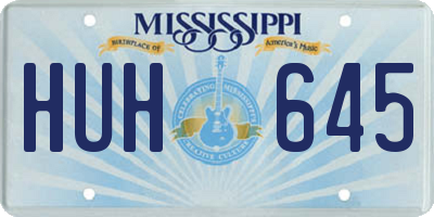 MS license plate HUH645