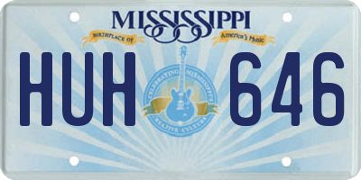 MS license plate HUH646