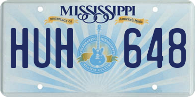 MS license plate HUH648