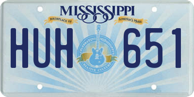 MS license plate HUH651