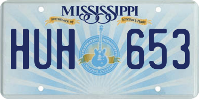 MS license plate HUH653