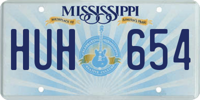 MS license plate HUH654