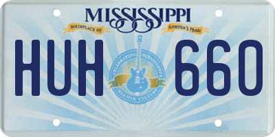 MS license plate HUH660