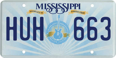 MS license plate HUH663