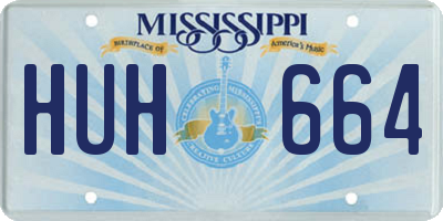 MS license plate HUH664