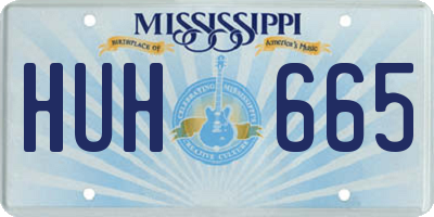 MS license plate HUH665