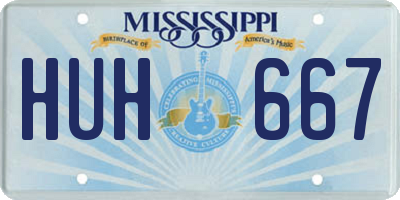 MS license plate HUH667