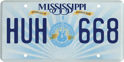 MS license plate HUH668