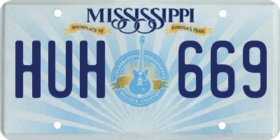 MS license plate HUH669