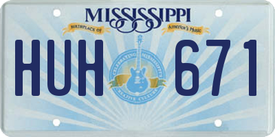 MS license plate HUH671