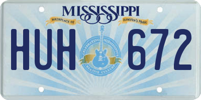 MS license plate HUH672