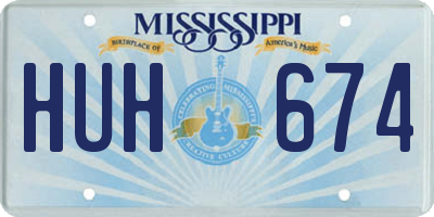 MS license plate HUH674