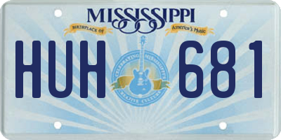 MS license plate HUH681