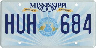 MS license plate HUH684