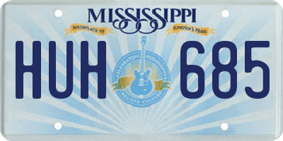 MS license plate HUH685