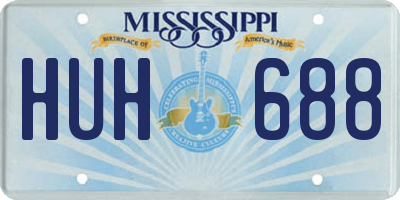 MS license plate HUH688