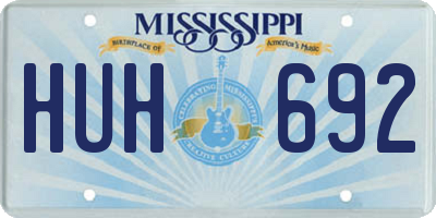 MS license plate HUH692