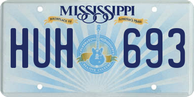 MS license plate HUH693
