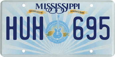 MS license plate HUH695