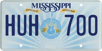 MS license plate HUH700