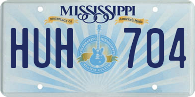 MS license plate HUH704