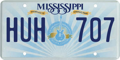 MS license plate HUH707
