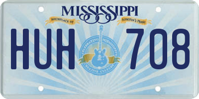 MS license plate HUH708