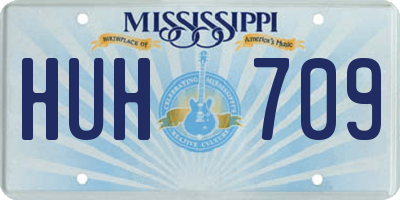MS license plate HUH709