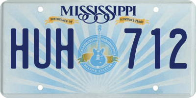 MS license plate HUH712