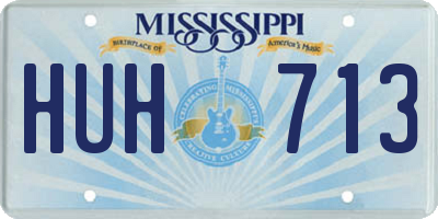 MS license plate HUH713