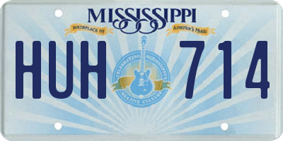 MS license plate HUH714
