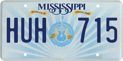 MS license plate HUH715