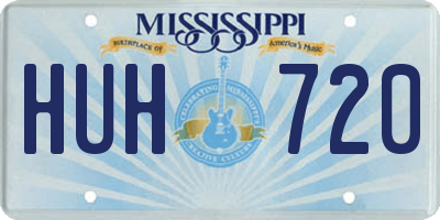 MS license plate HUH720
