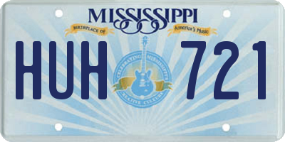 MS license plate HUH721