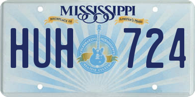 MS license plate HUH724