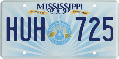 MS license plate HUH725