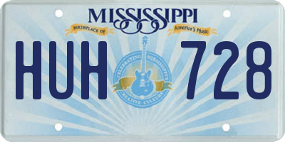MS license plate HUH728