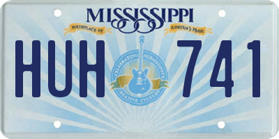 MS license plate HUH741
