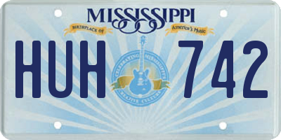 MS license plate HUH742