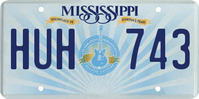 MS license plate HUH743
