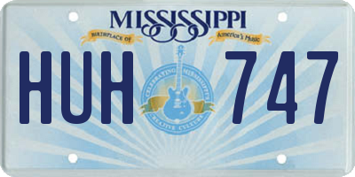 MS license plate HUH747