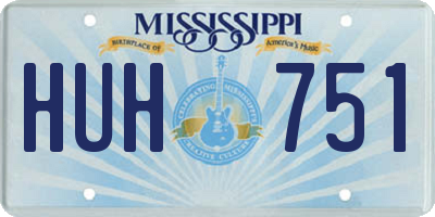 MS license plate HUH751