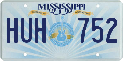 MS license plate HUH752