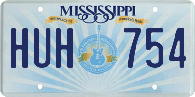 MS license plate HUH754