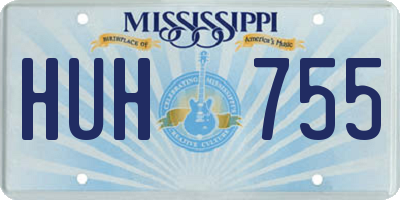 MS license plate HUH755