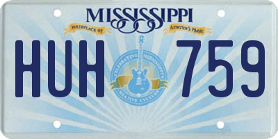MS license plate HUH759