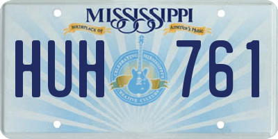 MS license plate HUH761