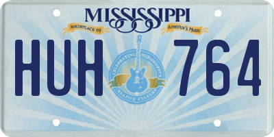 MS license plate HUH764