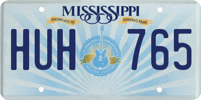 MS license plate HUH765